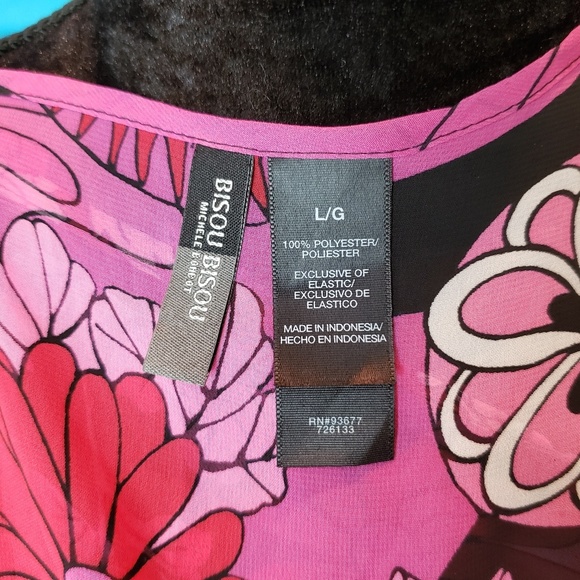 Bison Bisou sheer boho top L - Picture 2 of 6